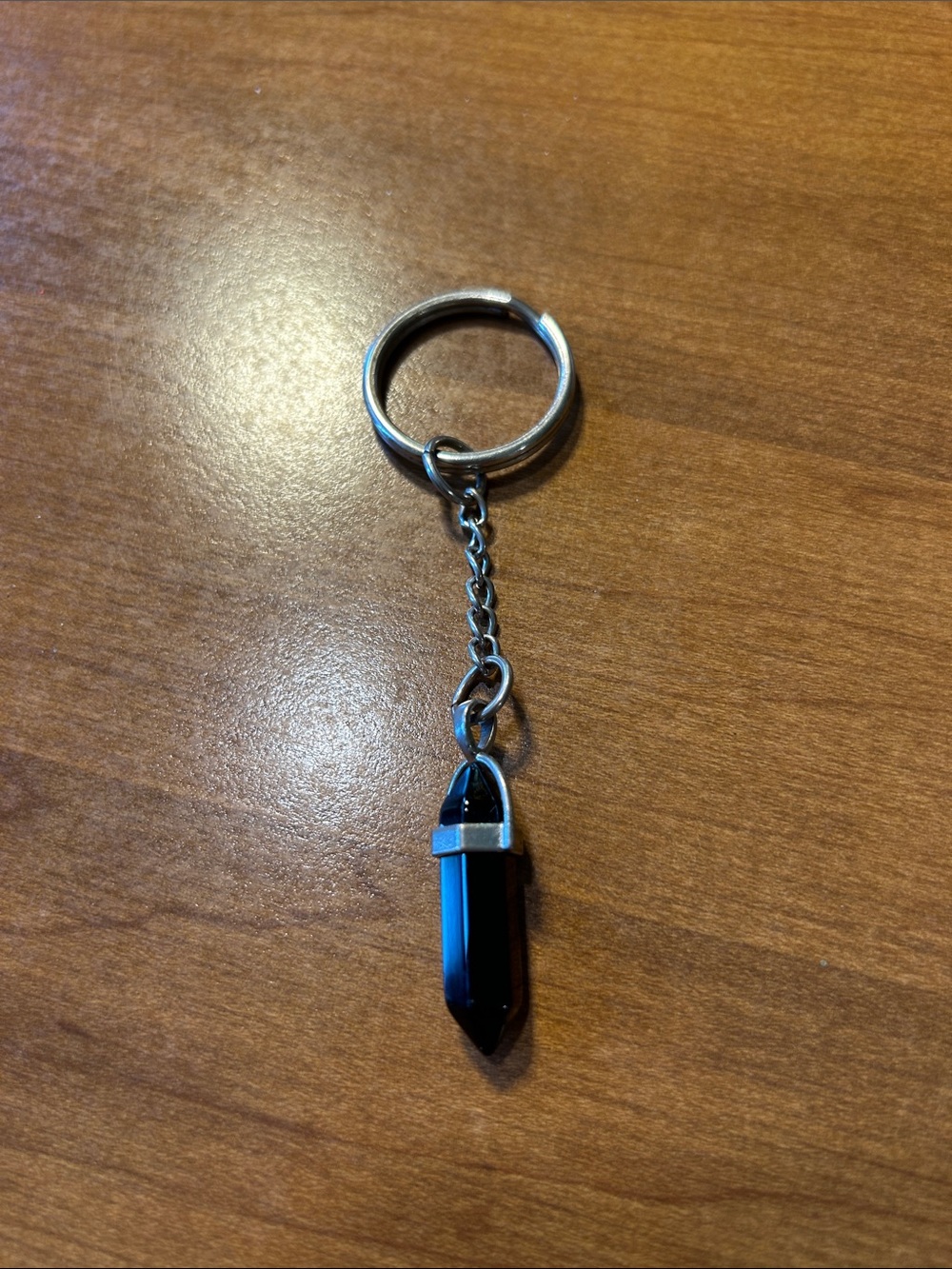 Black Crystal Point Keychain